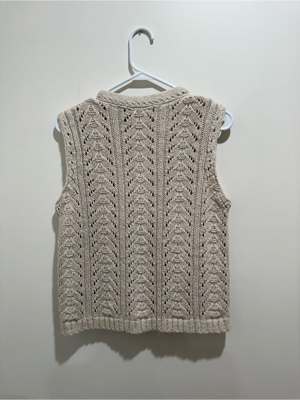 Vintage Liz Claiborne Liz Sport Open Knit Button Front Sweater Vest Size M - Picture 5 of 5